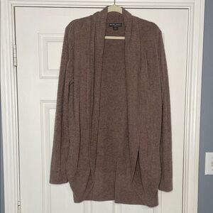 Barefoot Dreams Plush Open-Front Cardigan in Taupe L/XL EUC